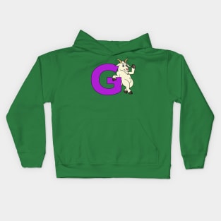 Letter G with Goat Kids Hoodie